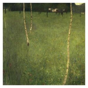 Art Print by Gustav Klimt Farmhouse with Birch Trees